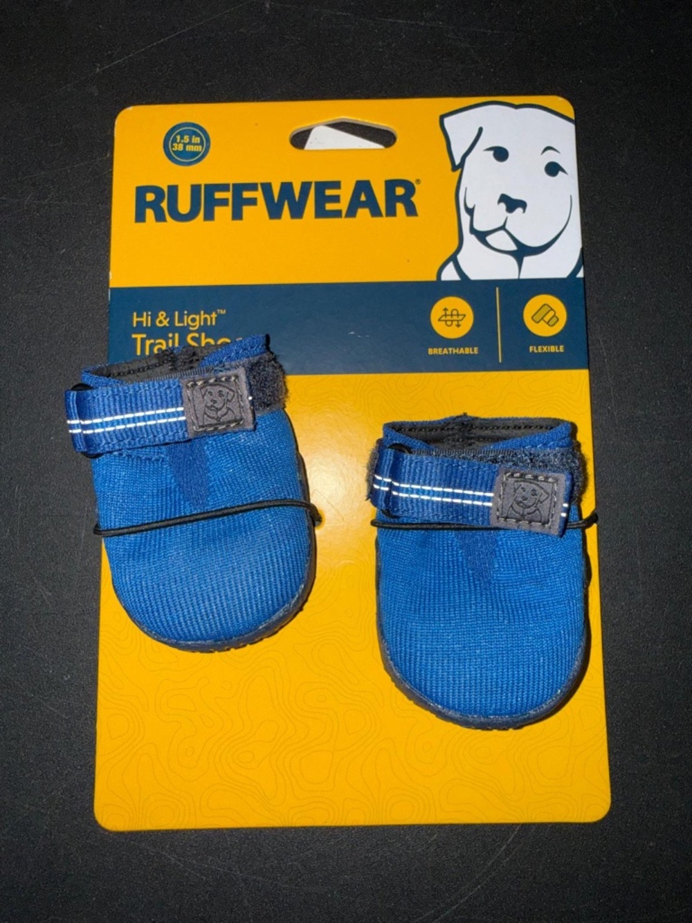 BRAND NEW Ruffwear 1.5” Blue Hi & Light Trail Shoe Boots PAIR
